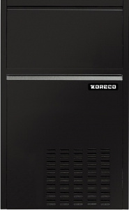 Льдогенератор Koreco AZ 25/8 CUBE BLACK кубикового льда 25 кг/сут, стальной чёрный матовый корпус