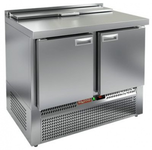 Стол для салатов Hicold SLE2-11SN (1/6) (+2+10), 2 двери, 1000х600х850мм, ниж.агрегат