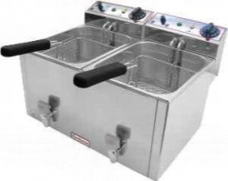 Купить фритюрница beckers fr 10+10 lt на 20л, 6квт, настольная, 215х270х135мм – цена от завода, доставка до двери | RuOborudovanie.ru