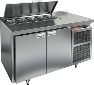 Стол для салатов Hicold Sl1-11gn (1/3) без крышки (+2+10), 2 двери, 1390х700х850мм