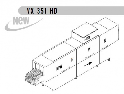 Машина для мойки ящиков Dihr Vx 351 Hd Dx+Dde+Xp+Dr99/2 части