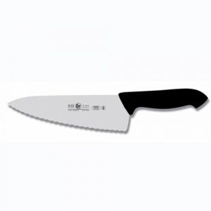 Нож поварской "ШЕФ" 25СМ с волнистой кромкой, черный Horeca Prime 28100.Hr60000.250