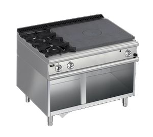 Плита газовая Apach Chef Line Lrstg129R2Sxos со сплошной поверхностью 900 серии 