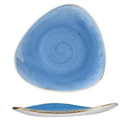 Купить тарелка мелкая треугольная 22,9см, без борта, stonecast, цвет cornflower blue scfstr91 – цена от завода, доставка до двери | RuOborudovanie.ru