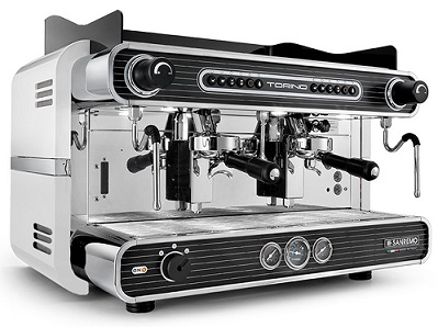 Кофемашина Sanremo Torino 2гр. 220В автомат, подсветка, белая