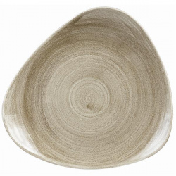 Купить тарелка мелкая треугольная 31,1см, без борта, stonecast patina, цвет antique taupe paattr121 – цена от завода, доставка до двери | RuOborudovanie.ru